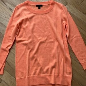 J Crew Marino Wool Sweater in Orange Melon XS